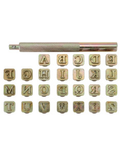 Juego de Herramientas de Estampado de Cuero Yoption 27 Piezas