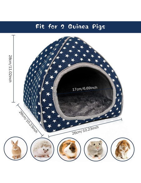 Casa de Cuy BWOGUE Cueva Acogedora 26x26x28 cm Azul