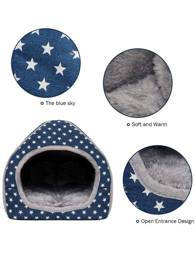 Casa de Cuy BWOGUE Cueva Acogedora 26x26x28 cm Azul