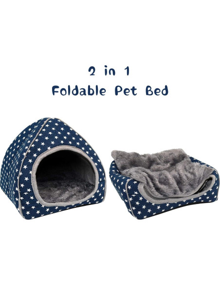 Casa de Cuy BWOGUE Cueva Acogedora 26x26x28 cm Azul