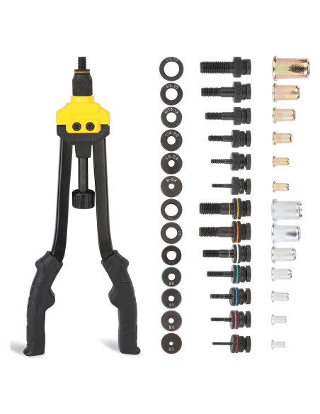 Herramienta de Tuerca Remachadora HURRICANE 16" con 130 Piezas