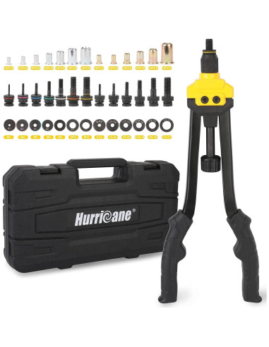 Herramienta de Tuerca Remachadora HURRICANE 16" con 130 Piezas
