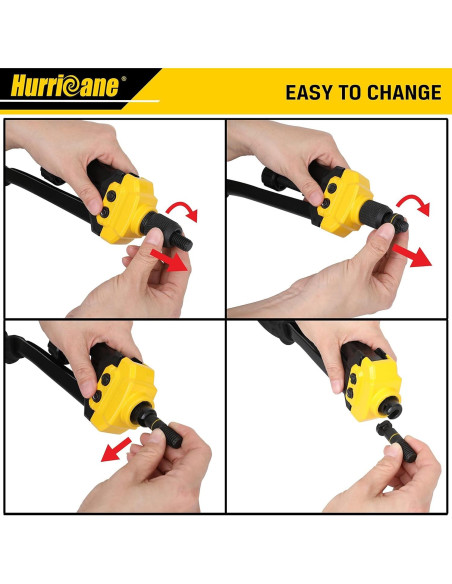 Herramienta de Tuerca Remachadora HURRICANE 16" con 130 Piezas