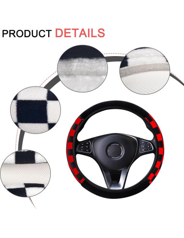 Funda Elástica para Volante de Coche Gunroil Negro y Rojo