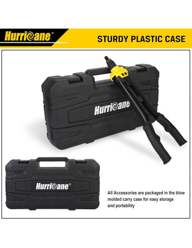 Herramienta de Tuerca Remachadora HURRICANE 16" con 130 Piezas