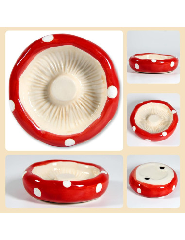 Casa de Cerámica en Forma de Hongo para Hámster y Cobayas