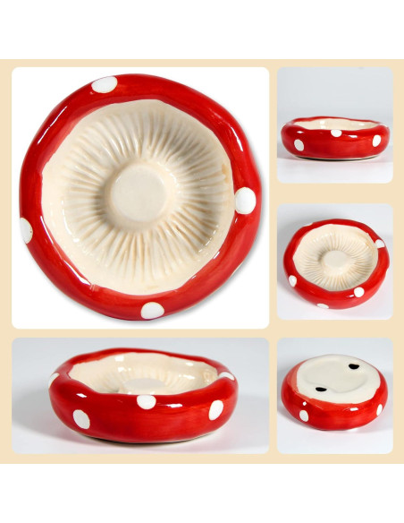 Casa de Cerámica en Forma de Hongo para Hámster y Cobayas