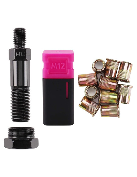 Herramienta de Tuerca de Remache M12 Amjoy con 10 Tuercas
