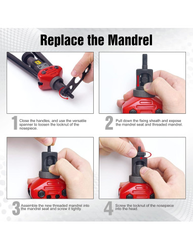 Herramienta de Tuerca de Remache M12 Amjoy con 10 Tuercas