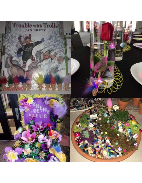 30 Muñecos Troll Mini Luminosos Brillan en la Oscuridad