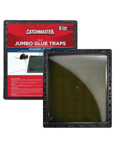 Trampas de Pegamento Jumbo Catchmaster 6 Unidades para Ratas y Ratones