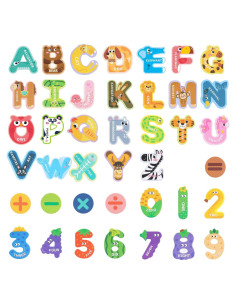 Imanes del Alfabeto LovesTown 41 PCS Letras y Números Magnéticos