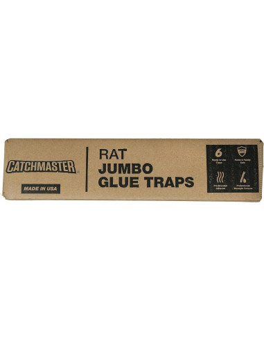 Trampas de Pegamento Jumbo Catchmaster 6 Unidades para Ratas y Ratones