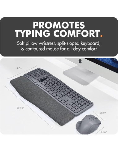 Combo Teclado y Ratón Inalámbrico Ergonómico X9 Gris