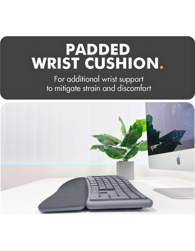 Combo Teclado y Ratón Inalámbrico Ergonómico X9 Gris