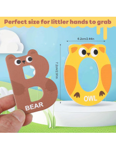 Letras Magnéticas Grandes Thboxes 26 Piezas Animales Coloridas 2