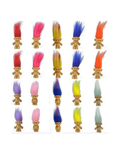 20 Mini Muñecos Troll Vintage Yintlilocn 7.62 cm PVC Coloridos