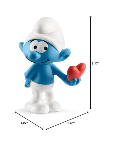 Figura de Juguete Pitufo con Corazón Schleich 5.3 cm