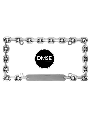 Marco de Placa de Licencia Redondo DMSE Cromado Universal