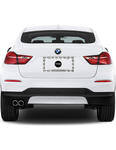 Marco de Placa de Licencia Redondo DMSE Cromado Universal 2