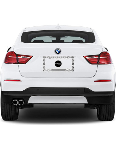 Marco de Placa de Licencia Redondo DMSE Cromado Universal