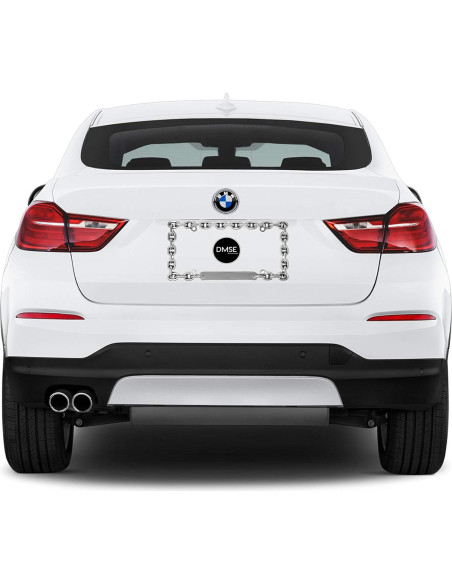 Marco de Placa de Licencia Redondo DMSE Cromado Universal