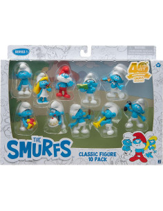 Paquete de 10 figuras clásicas Pitufos 40 Aniversario Jazwares 2