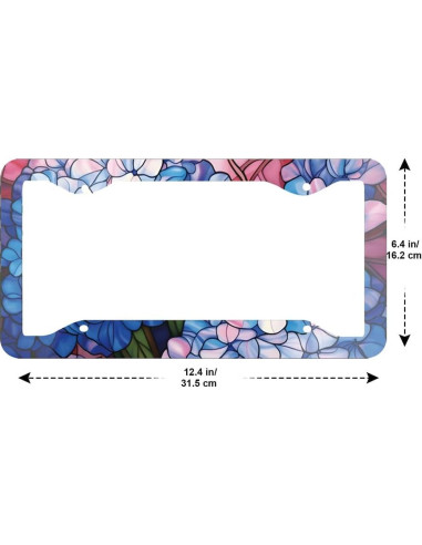 Paquete de 2 Marcos de Placa de Licencia Floral LYUQAPZ