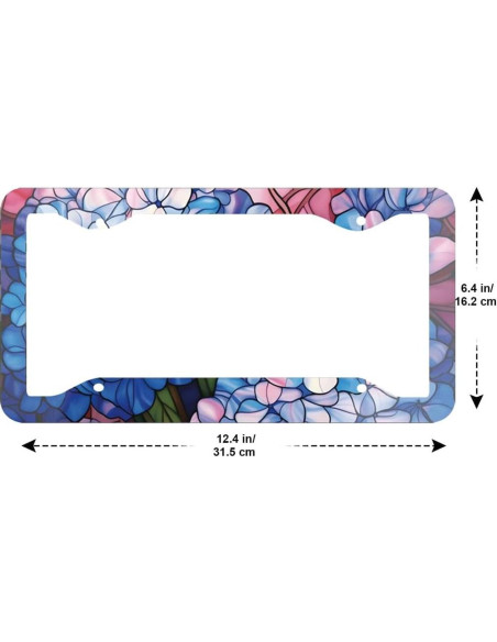 Paquete de 2 Marcos de Placa de Licencia Floral LYUQAPZ