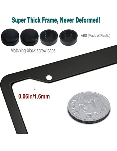 Paquete de 2 Marcos de Placa de Licencia Floral LYUQAPZ