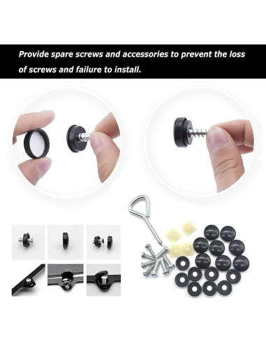 Paquete de 2 Marcos de Placa de Licencia Floral LYUQAPZ