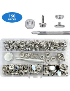 Kit de Botones de Lona Maerd 152 Piezas Acero Inoxidable 2