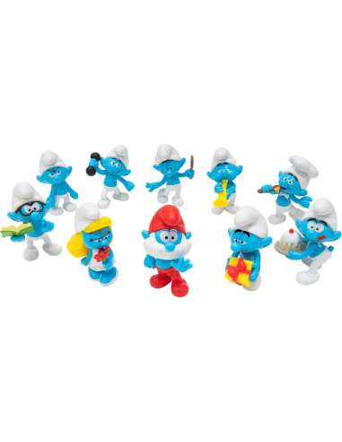 Paquete de 10 figuras clásicas Pitufos 40 Aniversario Jazwares