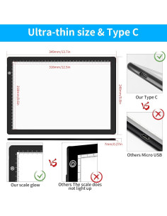 Caja de Luz LED Elice A4 para Calcar y Dibujar, Brillo Ajustable 2