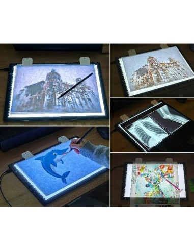 Caja de Luz LED Elice A4 para Calcar y Dibujar, Brillo Ajustable