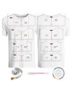 Regla de Alineación de Camisetas FINFIN 11 Piezas PVC