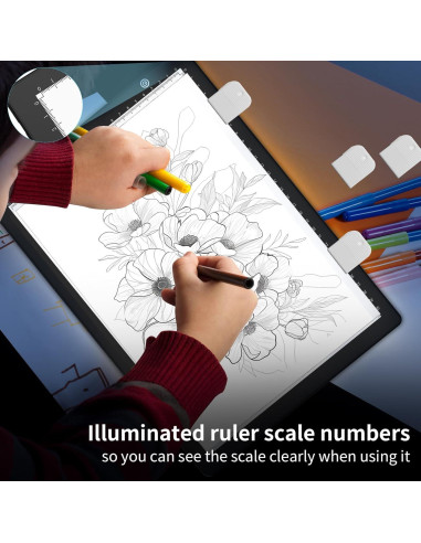 Caja de Luz LED Elice A4 para Calcar y Dibujar, Brillo Ajustable
