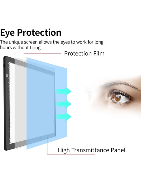 Caja de Luz LED Elice A4 para Calcar y Dibujar, Brillo Ajustable