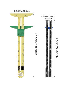 Calibrador Deslizante 5-en-1 YEQIN para Costura - 2 Pcs 2
