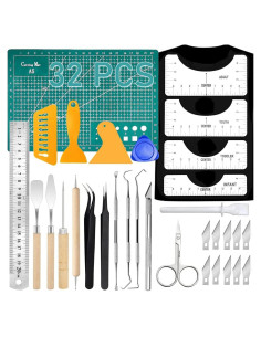 Kit de herramientas de deshierbe de vinilo 32 piezas Sanviatime