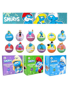 Bombas de Baño Pitufos Joylittle con Figuras de Acción 4 Unidades