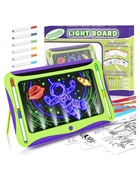 Tablero de Dibujo LED Mejcfari para Niños con 9 Tarjetas