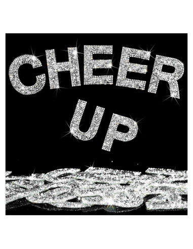 Calcomanías de Letras Brillantes Locacrystal 34 Pcs 5.7 cm