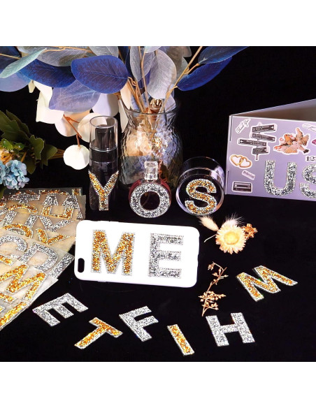 Calcomanías de Letras Brillantes Locacrystal 34 Pcs 5.7 cm