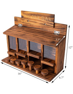 Mesa de Alimentación para Ardillas CODIN - Madera Quemada 40.64x30.48 cm 2