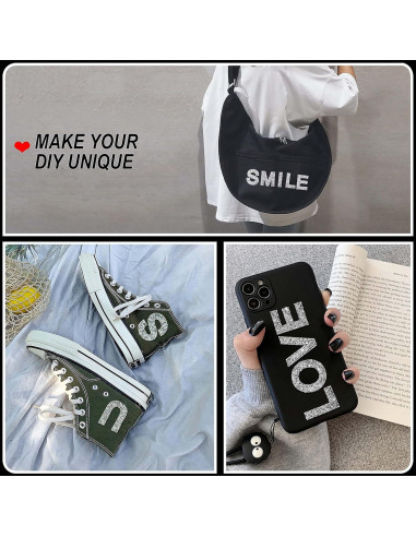 Calcomanías de Letras Brillantes Locacrystal 34 Pcs 5.7 cm