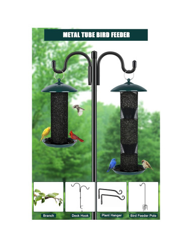 Alimentador de Aves Gtongoko 1.13 kg Metal Verde Colgante