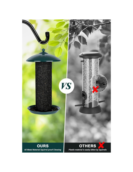 Alimentador de Aves Gtongoko 1.13 kg Metal Verde Colgante