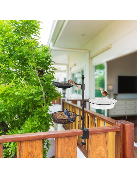 Comedero para Pájaro Urban Deco de 3 Niveles en Bronce