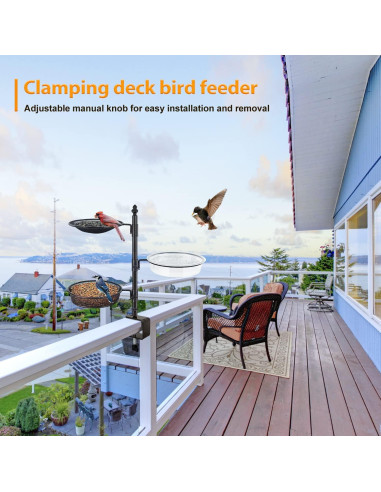 Comedero para Pájaro Urban Deco de 3 Niveles en Bronce